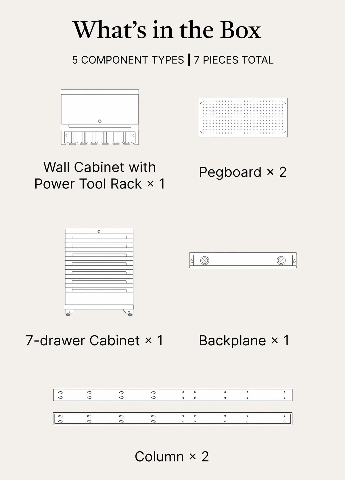 Gararich Tool Cabinet with Standard Top Cabinet & Base Cabinet Options Gararich