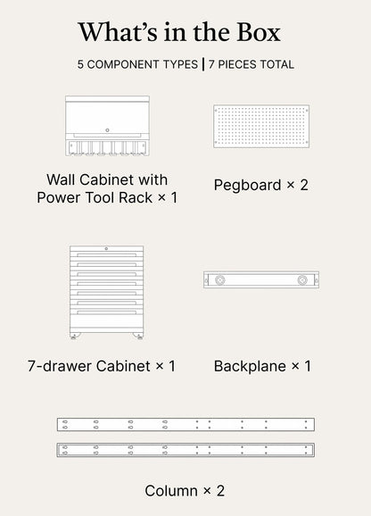 Gararich Tool Cabinet with Standard Top Cabinet & Base Cabinet Options Gararich