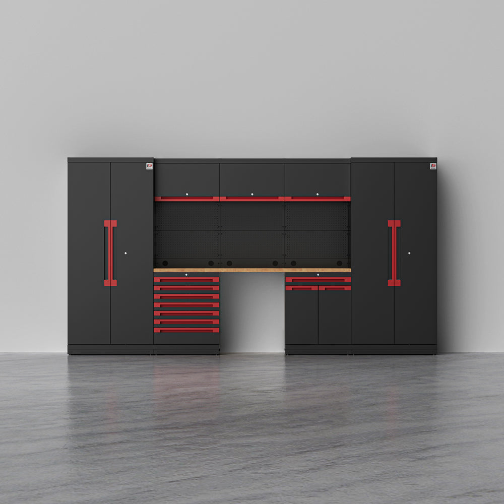 ATLAS 1 — 21-Piece Garage Cabinet System, 7-Drawer | GarageBaseSystems Garagebasesystems