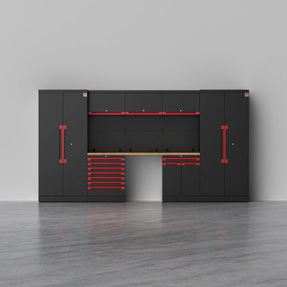 ATLAS 1 — 21-Piece Garage Cabinet System, 7-Drawer | GarageBaseSystems Garagebasesystems