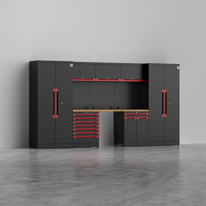 ATLAS 1 — 21-Piece Garage Cabinet System, 7-Drawer | GarageBaseSystems Garagebasesystems