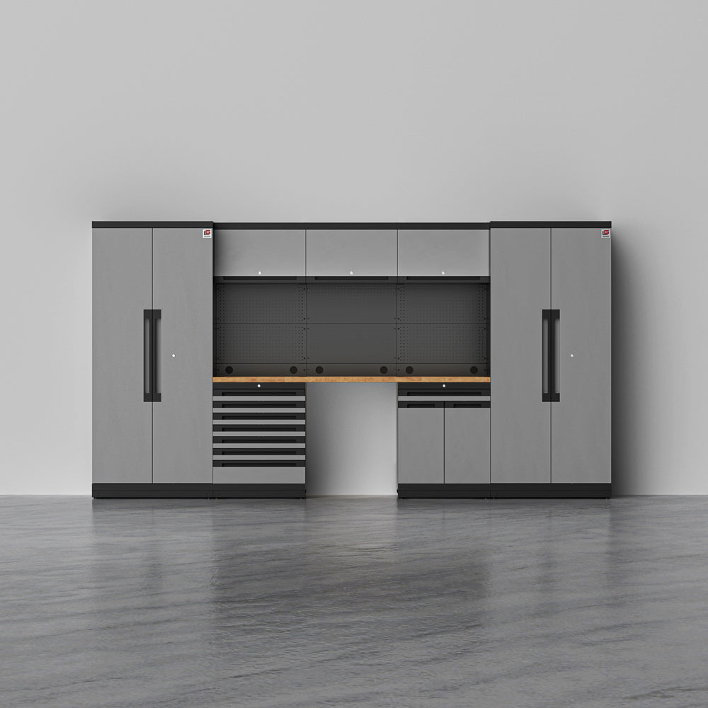ATLAS 1 — 21-Piece Garage Cabinet System, 7-Drawer | GarageBaseSystems Garagebasesystems