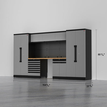 ATLAS 1 — 21-Piece Garage Cabinet System, 7-Drawer | GarageBaseSystems Garagebasesystems