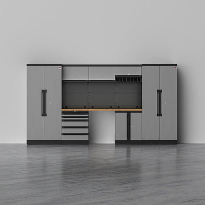 ATLAS 2 — 21-Piece Modular Garage Cabinets with Tool Rack | GarageBaseSystems Garagebasesystems