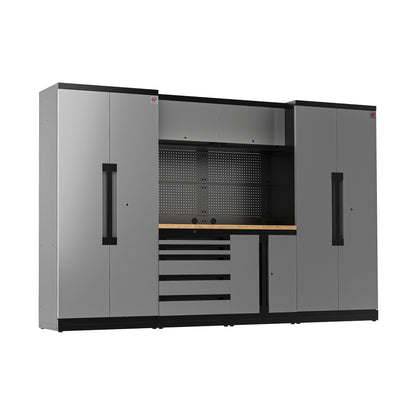 Fully-Welded 17PC Garage Modular Cabinets 19-21 Gauge Steel