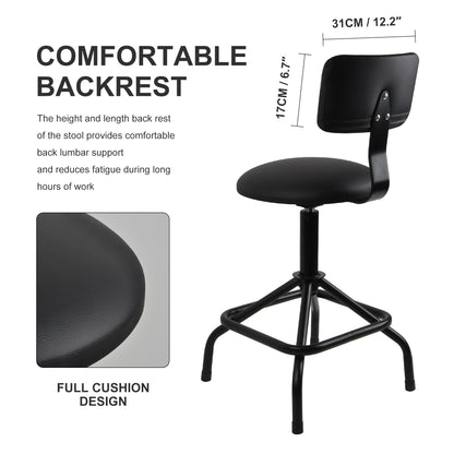 Adjustable Height Swivel Garage Stool