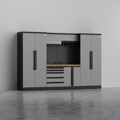 KRONOS 2 — 17-Piece Steel Garage Cabinets with Power Tool Rack | GarageBaseSystems Garagebasesystems