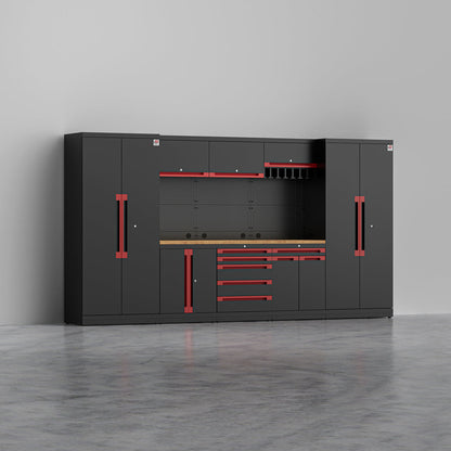MAGNUS 2 — 24-Piece Heavy Duty Steel Garage Cabinets + Tool Rack | GarageBaseSystems Garagebasesystems
