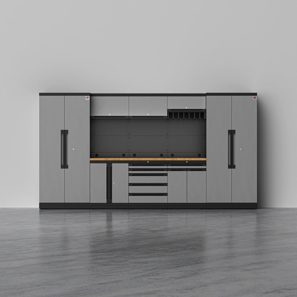 MAGNUS 2 — 24-Piece Heavy Duty Steel Garage Cabinets + Tool Rack | GarageBaseSystems Garagebasesystems