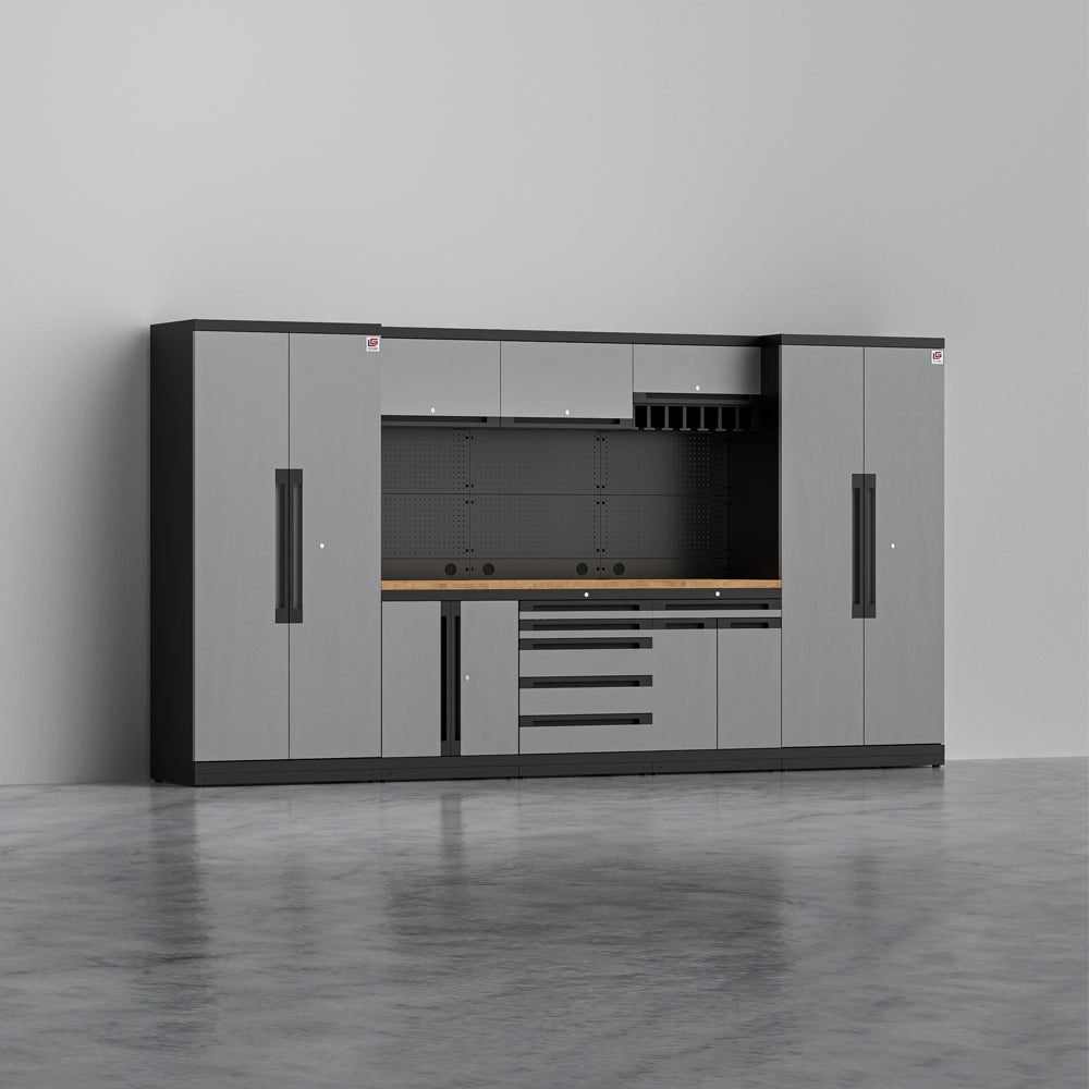 MAGNUS 2 — 24-Piece Heavy Duty Steel Garage Cabinets + Tool Rack | GarageBaseSystems Garagebasesystems